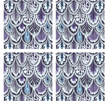 Onderzetters elegant bladmotief patroon - TenStickers