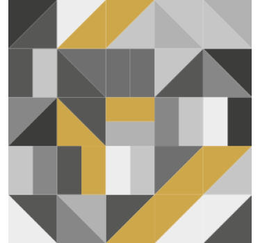 Onderzetters geometrische blokken met geel - TenStickers