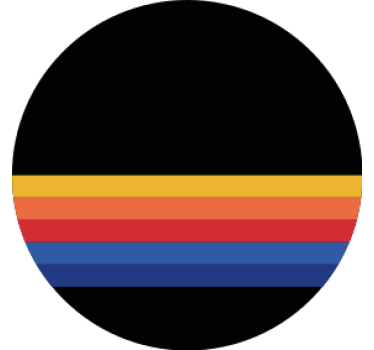 Onderzetters kleurrijk gestreept cirkelpatroon - TenStickers