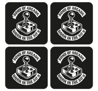 Citaat onderzetters Zonen van de jaren 80 - TenStickers