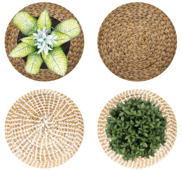 Rieten onderzetters planten - TenStickers