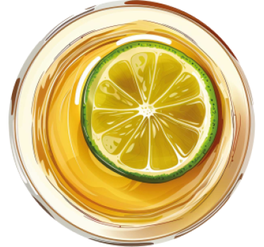 Tequila onderzetter met citroen - TenStickers