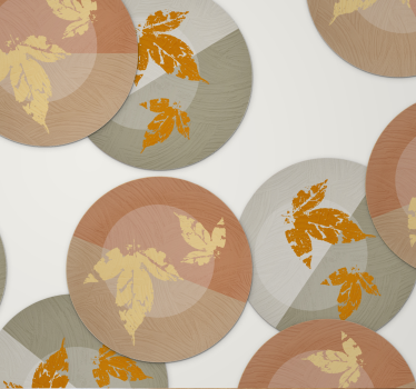 Bladpatroon overlays Moderne onderzetters - TenStickers