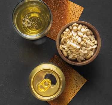 Bier onderzetters amber druppelpatronen - TenStickers