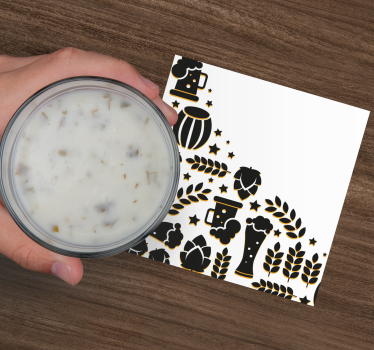 Bier onderzetters bier elementen samenstelling - TenStickers