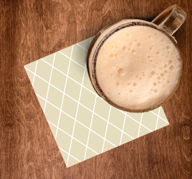 Bier onderzetters diagonaal patroon coaster - TenStickers