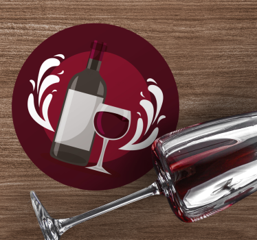 Bier onderzetters fles en glas - TenStickers