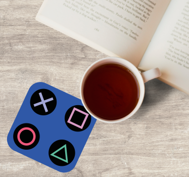 Bier onderzetters Grappig kleurrijk playstation-patroon - TenStickers