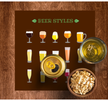 Bier onderzetters voor verschillende bierglazen - TenStickers