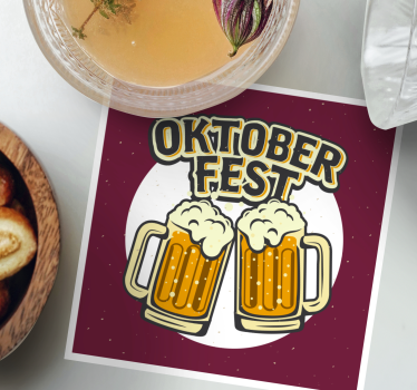 Bier onderzetters vrolijke bier mokken - TenStickers