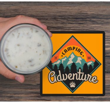 Camping avontuur retro onderzetters - TenStickers