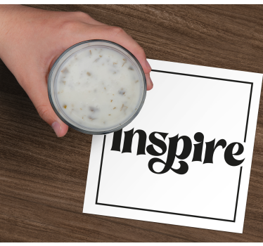 Citaat onderzetters bold inspire typografie - TenStickers
