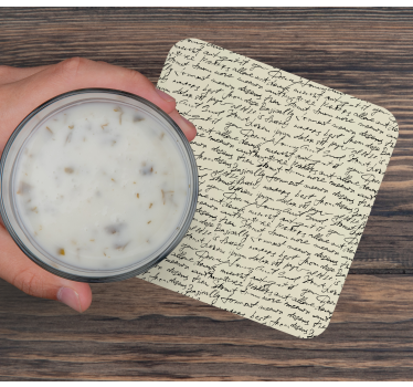 Citaat onderzetters elegante script patronen - TenStickers