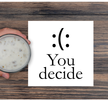 Citaat onderzetters emotionele beslissing verklaring - TenStickers