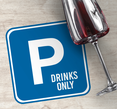 Citaat onderzetters gereserveerde drankmelding - TenStickers