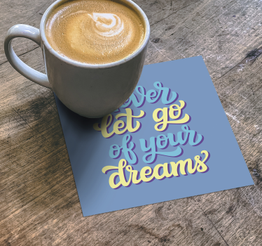 Citaat onderzetters inspirerende typografie kunst - TenStickers
