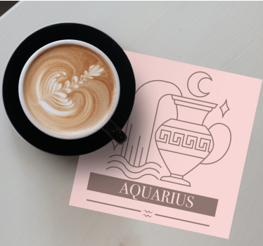 Citaat onderzetters waterman zodiac symbool - TenStickers