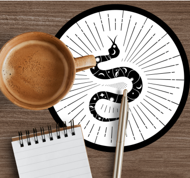 Enge onderzetters abstract slang motief - TenStickers