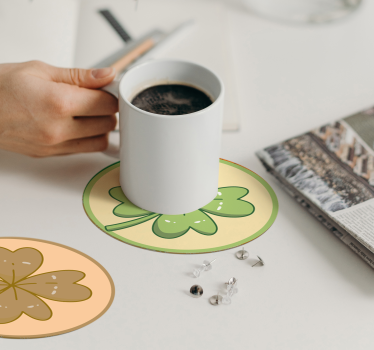 Enge onderzetters klavertjes vier ontwerpen - TenStickers