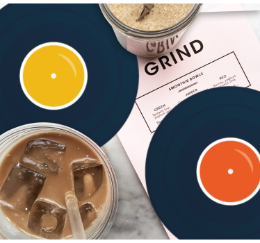 Enge onderzetters kleurvolle vinyl inspiratie - TenStickers
