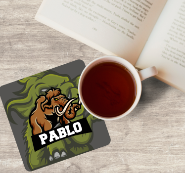 Enge onderzetters mammoth embleem kunstwerk - TenStickers