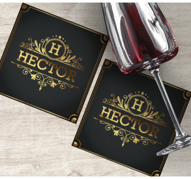Gepersonaliseerde onderzetters Elegantie - TenStickers