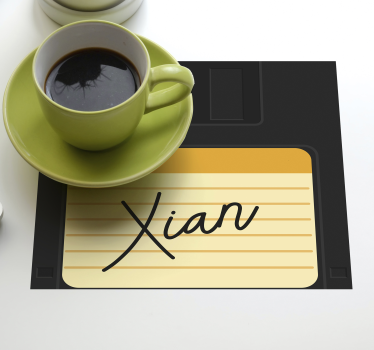 Onderzetters Floppy disk met naam - TenStickers