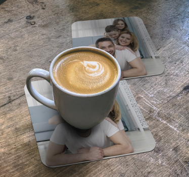 Gepersonaliseerde onderzetters Gepersonaliseerde familiefoto - TenStickers