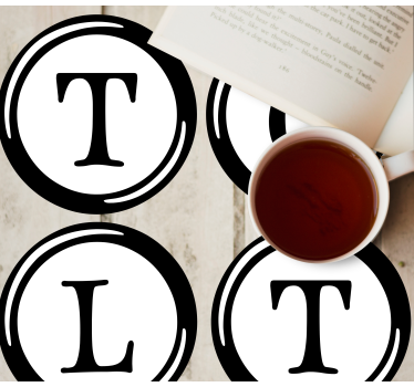Gepersonaliseerde onderzetters initialen t c l monogram - TenStickers