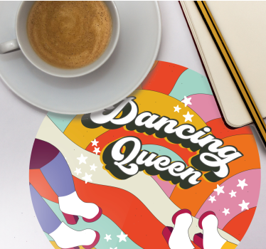 Gepersonaliseerde onderzetters kleurrijk dansvoeten ontwerp - TenStickers