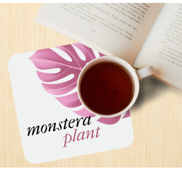 Gepersonaliseerde onderzetters monstera blad accent - TenStickers