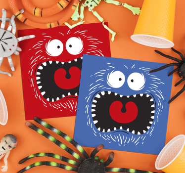Moderne en kleurrijke halloween-drankonderlegger voor glazen - TenStickers