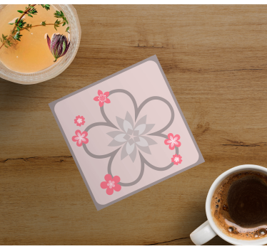 Moderne onderzetters bloemig elegant patroon - TenStickers