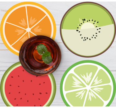 Moderne onderzetters citrusvruchten plakjes - TenStickers