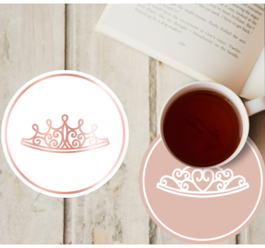 Moderne onderzetters elegant tiara iconen - TenStickers