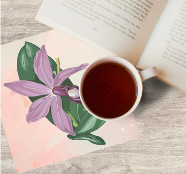 Moderne onderzetters elegante orchidee bloesem - TenStickers