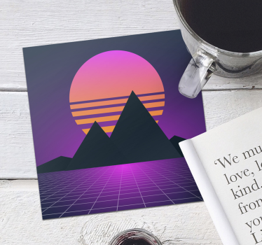 Moderne onderzetters geometrische bergzonsondergang - TenStickers