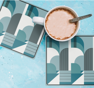 Moderne onderzetters geometrische boogpatronen - TenStickers