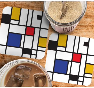 Moderne onderzetters geometrische patroonblokken - TenStickers