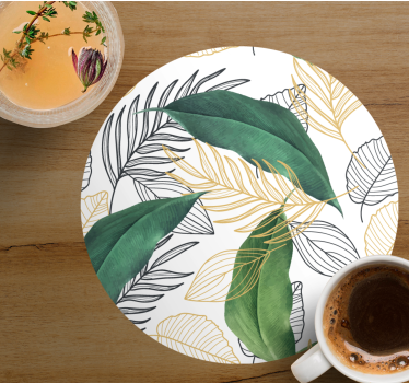 Moderne onderzetters lush groene motief - TenStickers