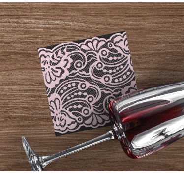 Moderne onderzetters met elegant kantpatroon - TenStickers