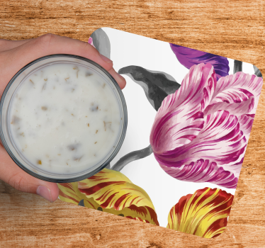 Moderne onderzetters met levendige botanische motieven - TenStickers