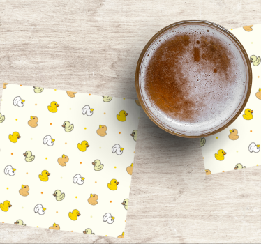 Moderne onderzetters met schattig eendjespatroon - TenStickers