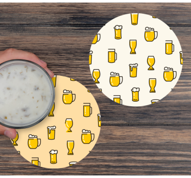 Onderzetters bier Bier patroon - TenStickers