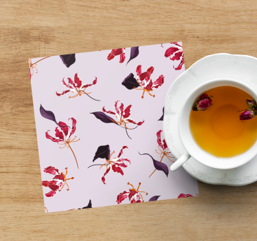 Onderzetters bloemmotief elegantie - TenStickers