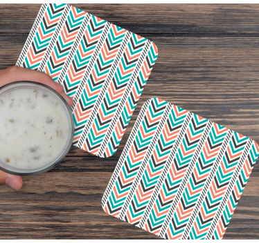 Onderzetters chevronpatroon essentials - TenStickers
