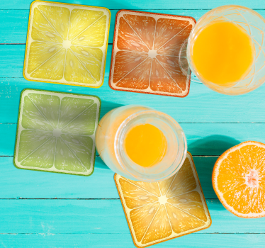 Onderzetters citrus schijf minima - TenStickers