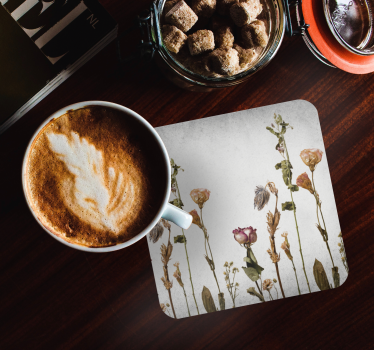Onderzetters droogbloemen arrangement - TenStickers