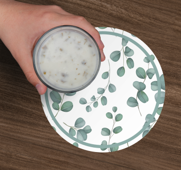 Onderzetters eucalyptus bladpatroon - TenStickers