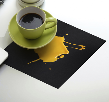 Onderzetters gele spetter textuur - TenStickers